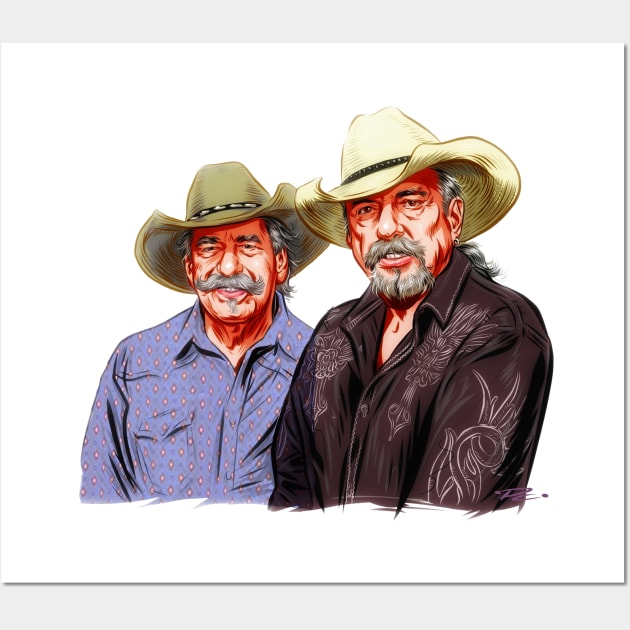 The Bellamy Brothers - An illustration by Paul Cemmick Wall Art by PLAYDIGITAL2020